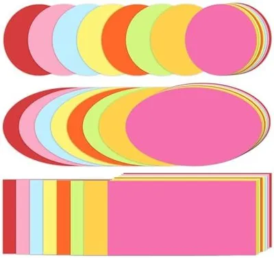 Produktbild von 816 Blatt Moderationskarten, 3 Formen Karteikarten Blanko Lernkarten Wortkarten Präsentationskarten für Büro Schule Familie DIY Basteln