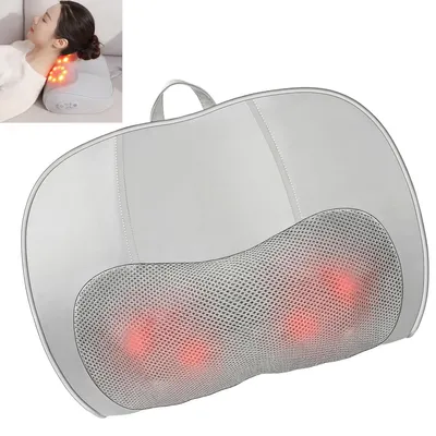 Produktbild von Neck Massager Pillow – Massage Pillow mit 3D-Knetfunktion, 3 Intensitäten & Wärme (42°C), 15-Min-Abschaltung – für Nacken, Schultern, Rücken, Beine – für Zuhause, Büro, Auto