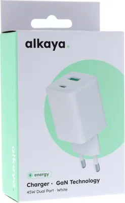 Produktbild von alkaya NEXUS-Laderät mit GaN-Technologie weiss