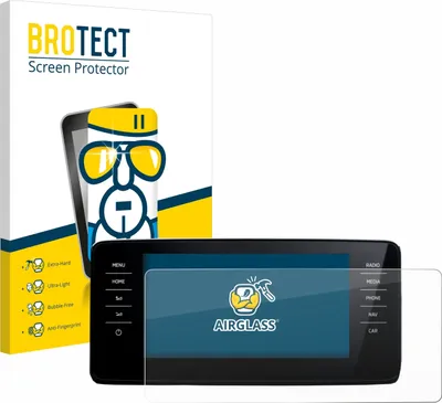 Produktbild von BROTECT Schutzglas für Skoda Scala Infosystem Amundsen 9.2" 2022 Schutzfolie Panzer Folie Glas Display Schutz klar