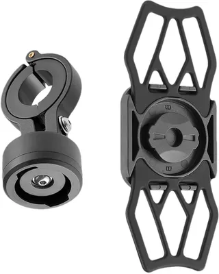 Immagine prodotto di Supporto per telefono da bicicletta - Supporto per cellulare per bicicletta - Navigatore per bicicletta - Angolazione regolabile - Compatibile con telefoni da 4,5 a 7 pollici - Nero