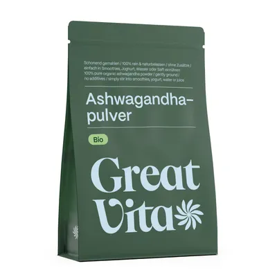 Produktbild von GreatVita Ashwagandha Pulver 400g