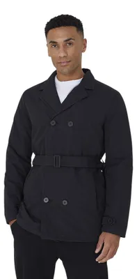 Produktbild von Brave Soul - Trenchcoat für Herren, Zweireihig, Wattiert WH361 (L) (Schwarz)