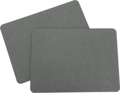 Produktbild von heimtexland ® Tischdeko Filz Tischset Bestecktasche Glasuntersetzer Tischdekoration Platzset Besteckhalter Untersetzer Typ846 Grau Tischset 2er Pack
