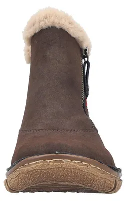 Produktbild von Rieker Damen Stiefelette Ankle-Boot mit Warmfutter und Reißverschluss Z3753, Größe:39 EU, Farbe:Braun
