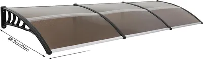 Obrázek produktu pro Stříška, nástěnná montáž, elegantní obloukový styl, hnědá barva