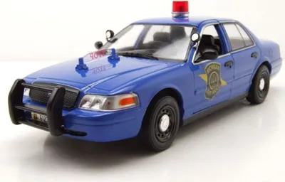Produktbild von Greenlight Collectibles 85553 Ford Crown Victoria 2008 blau Police Interceptor Michigan State 1:24