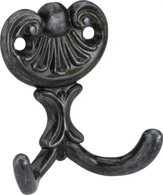 Produktbild von Hettich Mantelhaken 6,7 x 6 x 2,2 cm brüniert schwarz - 1 Stück