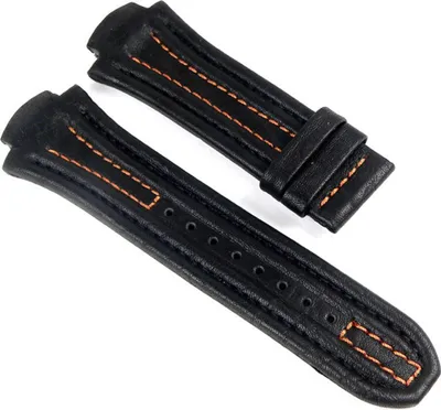 Produktbild von Lotus Ersatzband Uhrenarmband Leder Band 18mm schwarz/Orange für L15502 L15507