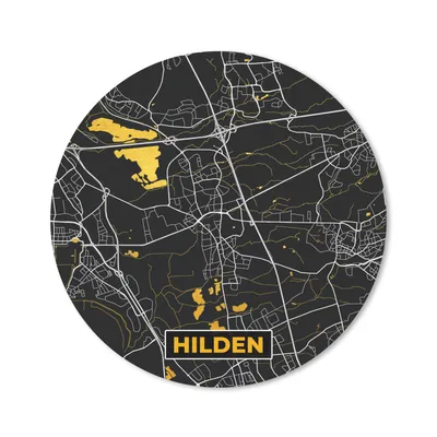Produktbild von MuchoWow® Mauspad Mousepad Gold - Deutschland - Karte - Stadtplan - Hilden 30x30 cm - Mousepads - Maus Mat - Pad - Mausunterlage - Tischunterlage - Schreibtischmatten