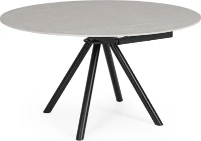 Produktbild von Tisch Rauni 85-135 x 85 x 75 cm Stahl Schwarz, Grau
