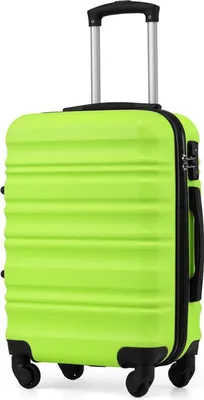 Image de COOLIFE Valise rigide Trolley Bagage à main avec serrure TSA, 4 roulettes, vert