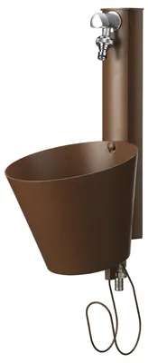 Immagine prodotto di Fontana a Parete da Giardino con doppio Rubinetto Belfer 42/PRS Ruggine