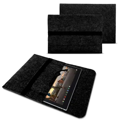 Produktbild von Sleeve Hülle für Lenovo Miix 310 320 300 10,1 Zoll 2in1 Tablet Tasche Filz CoverFarbe:Dunkelgrau