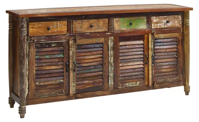 Immagine prodotto di MASSIVMOEBEL24 | credenza in legno di Legno riciclato 183x42x90 multicolore laccato FABLE #17