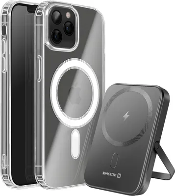 Obrázok produktu pre Swissten, sada MagSafe pre iPhone 12 Pro Max s puzdrom a 5000 mAh powerbankou, priehľadná