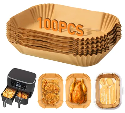 Produktbild von Backpapier für Heißluftfritteuse für Ninja Double Stack XL SL400EU, 100 pcs Verd