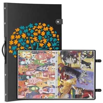 Produktbild von Aufbewahrungsmappe für 1000 Puzzleteile, 24 Fächer, tragbar, für Puzzlesortierung