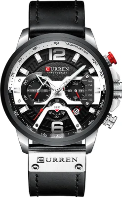 Produktbild von CURREN 8329 Quarzuhr Business Men Einfache Sport-Armbanduhr Drei Hilfszifferblaetter Kalender Zweite Minute 24-Stunden-Anzeige 3ATM Wasserdichte Mode Laessig Maennlich Uhren Relogio Masculino