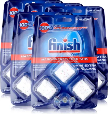 Produktbild von Calgonit Finish Maschinenpfleger-Tabs 51g - Gegen Fett & Ablagerungen (5er Pack