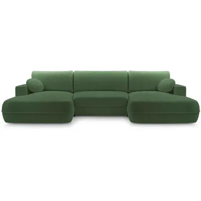 Obrázek produktu pro BEAUTYSOFA Rohová pohovka s funkcí spaní FIERO U, barva: zelená (Bubble12)