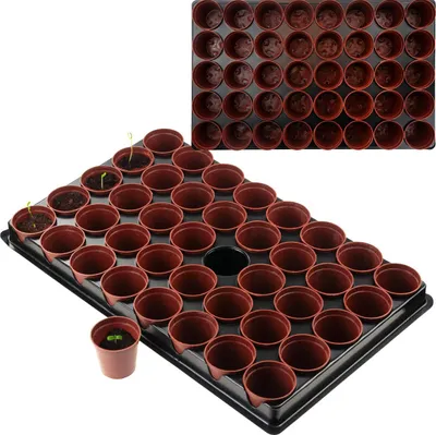 Produktbild von Produktionsbehälter Für Die Aussaat Von Setzlingen 40 St. + Palette Produktionstöpfe Blumentopf
