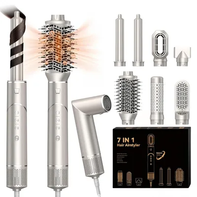 Produktbild von UKLISS 7 in 1 Pro Airstyler & Ionen Föhn [110,000RPM] High-speed Haartrockner Ionen Hair Dryer, mit Heißluft Lockenwickler Thermal Brush