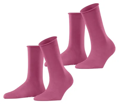 Zdjęcie produktu dla ESPRIT, damskie skarpety Basic Pure, zestaw 2 par, bawełna, jednolity kolor, różowy