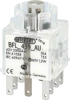 Immagine prodotto di Georg Schlegel Contatto luminoso, 2Ö + 2S Contatto B_439, illuminabile Spina piatta 2,8 mm x 0,8 mm - 1 pezzo