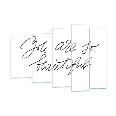 Produktbild von Bilder auf glas - 5 Teile - Du bist so wunderschön - 150x100cm - Glasbilder - Wandbilder - Bilder - zum Aufhängen bereit - Wanddekoration aus Glas - Glas Bilder - Wandbild auf Glas - GEG150x100-4609