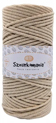 Produktbild von Sznurkomania Baumwollschnur 3mm 100m für Makramee Hellbeige