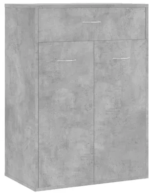 Image de vidaXL Armoire à chaussures gris béton 60x35x84 cm Bois composite