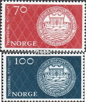 Produktbild von Briefmarken Norwegen 1971 Mi 619-620 (kompl.Ausg.) postfrisch Tonsberg