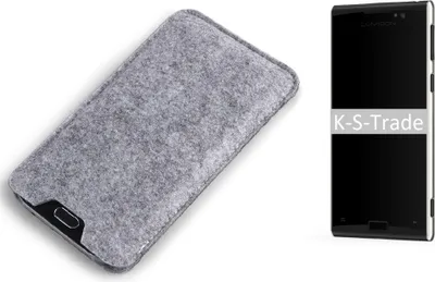Produktbild von K-S-Trade Filz Handyhülle kompatibel mit Lumigon T3 Schutzhülle Filztasche Filz Tasche Case Sleeve Handy Hülle Filzhülle grau