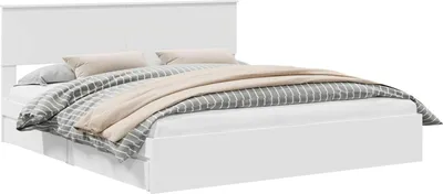 Obrázek produktu pro vidaXL Úložná postel s čelem bílá 180 x 200 cm materiál na bázi dřeva