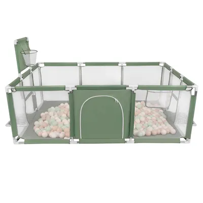 Produktbild von Selonis Laufstall 100 Bälle ∅6cm Großer Spielplatz Mit Bunten Bällen Laufgitter Für Babys Und Kinder