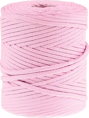 Produktbild von Polyester-Schnur 100m Kordel 4mm, PES Kordel Flechtschnur, Polyesterkordel, Farbe:pastellrosa