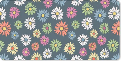 Produktbild von MuchoWow® Mauspad Mousepad Regenbogen - Design - Blumen 60x30 cm - Mousepads - Maus Mat - Pad - Mausunterlage - Nachhaltig