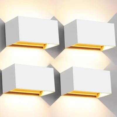 LED-Wandlampen 20 W, 3000 K, IP65, verstellbar, 4er-Set