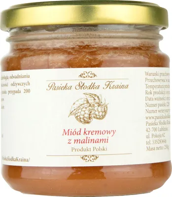 Produktbild von Reine Frische: 250g Sweet Land Apiary Roh & Rein Cremiger Blütenhonig mit Himbeere ️
