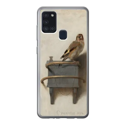 Produktbild von MuchoWow® Handyhülle Schutzhülle Hülle für Samsung Galaxy A21s Stieglitz - Alter Meister - Carel Fabritius Silikon Softcase Handy Hülle - Hartschale