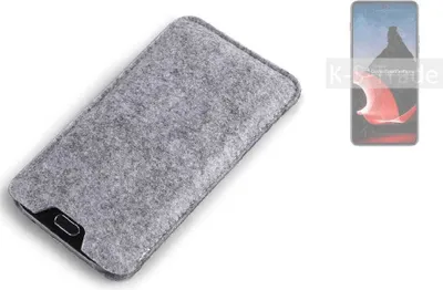 Produktbild von K-S-Trade Filz Handyhülle kompatibel mit Motorola ThinkPhone Schutzhülle Filztasche Filz Tasche Case Sleeve Handy Hülle Filzhülle grau