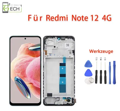 Produktbild von Für Xiaomi Redmi Note 12 4G 23021RAA2Y LCD Display mit Rahmen (OLED) Touchscreen