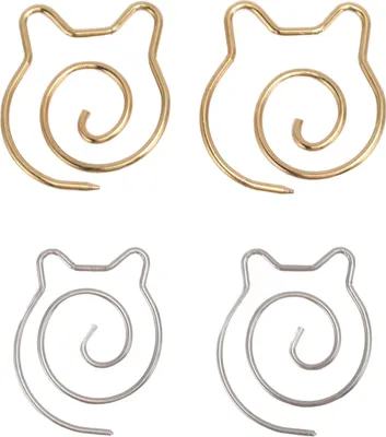 Zdjęcie produktu dla 4 sztuki spiralnych igieł dziewiarskich DIY igła do szali metalowa okrągła do szali złoto srebro