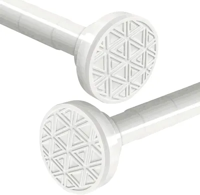 Imagen del producto de Barra extensible para cortina de ducha, de 48 a 133 cm, ajustable, sin necesidad de taladrar, ideal para el baño