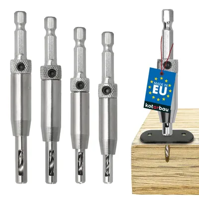 Produktbild von Selbstzentrierende Holzbohrer, 4 Stück, 2,0 2,8 3,6 4,6