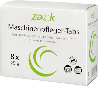 Produktbild von zack Spülmaschinenreiniger 8 x 25 g/Pack.