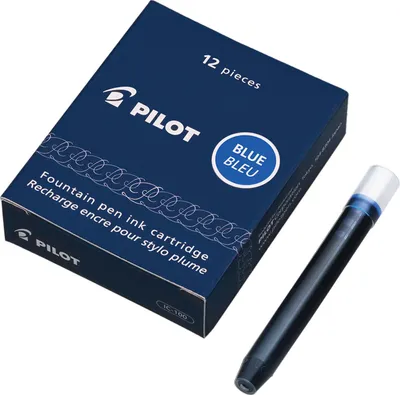 Produktbild von PILOT IC-100, 12er Patronenset für Füllfederhalter, Tintenpatronen, Blau