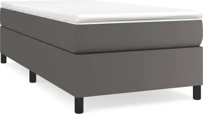 Obrázek produktu pro vidaXL Box spring bed frame grey 90x190 cm Imitace kůže