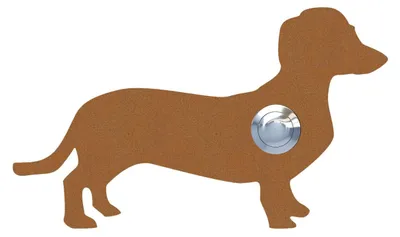 Produktbild von Türklingel Hund ''Charly'' in Rost